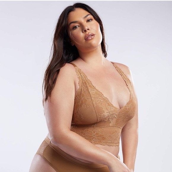 Savage X Fenty  Brown Lace Bralette NWT sz 3xL - Picture 1 of 7